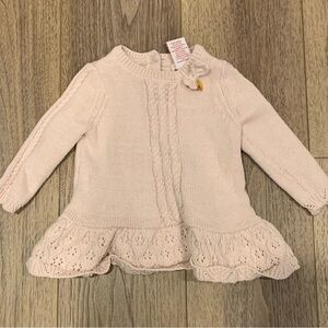 Shabby Chic Ruffle Knit Sweater Dress